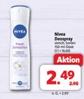 Deospray im Angebot bei Markant Nordwest in Lingen Deospray Angebote von Nivea bei Markant Nordwest Lingen für 2,49 €