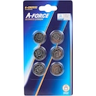 Piles boutons A-Force CR2032 - A-Force en promo chez Action Courbevoie à 0,79 €
