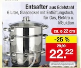 Entsafter aus Edelstahl im aktuellen Zimmermann Prospekt