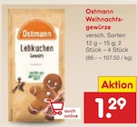 Aktuelle Lebkuchen Angebote bei Netto Marken-Discount in Oldenburg Aktuelles Weihnachtsgewürze Angebot bei Netto Marken-Discount in Oldenburg ab 1,29 €