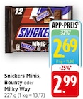 Snickers Minis, oder Bounty oder Milky Way im Angebot bei EDEKA in Freiburg Snickers Minis, oder Bounty oder Milky Way Angebote bei EDEKA Freiburg für 2,69 €