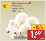Champignons weiß im Angebot bei Netto Marken-Discount in Rostock Champignons weiß Angebote von Markttag bei Netto Marken-Discount Rostock für 1,69 €