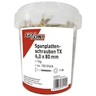 GO/ON! Torx-Spanplattenschraube, ØxL: 6 x 80 mm, Stahl - goldfarben im Hagebaumarkt Prospekt GO/ON! Torx-Spanplattenschraube, ØxL: 6 x 80 mm, Stahl - goldfarben von GO/ON! im aktuellen Hagebaumarkt Prospekt für 8,99 €