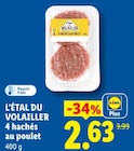 Promo 4 hachés au poulet à 2,63 € dans le catalogue Lidl à Le Havre