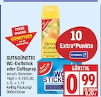 WC-Duftstick oder Duftspray von GUT&GÜNSTIG für 0,99 € bei EDEKA im Angebot WC-Duftstick oder Duftspray von GUT&GÜNSTIG im aktuellen EDEKA Prospekt