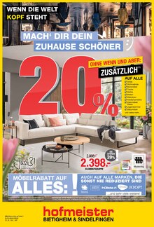 Ecksofa im hofmeister Prospekt "MACH' DIR DEIN ZUHAUSE SCHÖNER" mit 12 Seiten (Stuttgart)
