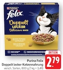 Doppelt lecker Katzennahrung Angebote von Purina Felix bei EDEKA Bruchsal für 2,79 €