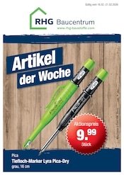 Aktueller RHG Baucentrum Baumärkte Prospekt in St. Egidien und Umgebung, "Artikel der Woche" mit 1 Seite, 16.02.2026 - 21.02.2026