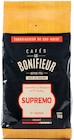 Café en grains Supremo - CAFÉS LE BONIFIEUR en promo chez Intermarché Super Bergerac à 15,20 €