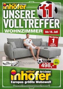 Aktueller Möbel Inhofer Prospekt (Erdmannhausen, 6 Seiten zum blÀttern Möbel Inhofer Prospekt UNSERE VOLLTREFFER - WOHNZIMMER mit 6 Seiten