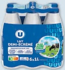 Lait uht demi écrémé bleu blanc cœur - U en promo chez Super U Valence à 5,18 €