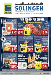 EDEKA Prospekt für Solingen mit 24 Seiten EDEKA Prospekt für Solingen: "Aktuelle Angebote", 24 Seiten, 22.06.2026 - 27.06.2026