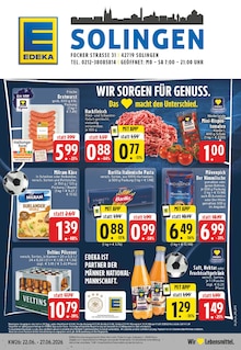 EDEKA Prospekt der Woche "Aktuelle Angebote" Seite 1, 22.06.2026 bis 27.06.2026 für Wuppertal Aktueller EDEKA Prospekt "Aktuelle Angebote" Seite 1 von 24 Seiten für Wuppertal