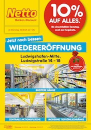 Discounter Prospekt von Netto Marken-Discount Ludwigshafen Netto Marken-Discount Prospekt: "Wiedereröffnung - 10% auf ALLES", 4 Seiten, 05.08.2025 - 09.08.2025