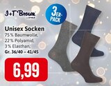 Unisex Socken Angebote von J+T Brown by Stolz bei Kaufhaus Stolz Wismar für 6,99 €