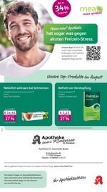 mea - meine apotheke Apotheken Prospekt der aktuellen Woche mit 4 Seiten, gültig von 01.08.2026 bis 31.08.2026, in Dargun und Umgebung Aktueller mea - meine apotheke Apotheken Prospekt in Dargun und Umgebung, "Unsere August-Angebote" mit 4 Seiten, 01.08.2026 - 31.08.2026