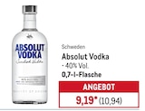 Aktuelles Absolut Vodka Angebot bei METRO in Hamburg ab 10,94 €