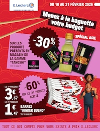 Prospectus E.Leclerc à Bignoux, "Menez à la baguette votre budget", 48 pages, 10/02/2026 - 21/02/2026