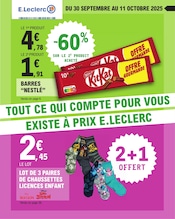 Prospectus E.Leclerc à Ferney-Voltaire, "TOUT CE QUI COMPTE POUR VOUS EXISTE À PRIX E.LECLERC", 40 pages de promos valables du 30/09/2025 au 11/10/2025