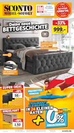 Schlafzimmermöbel Angebote im Prospekt "Deine neue BETTGESCHICHTE" von Sconto SB auf Seite 1