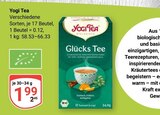 Glücks Tee im Angebot bei GLOBUS in Erlangen Glücks Tee Angebote von Yogi Tea bei GLOBUS Erlangen für 1,99 €