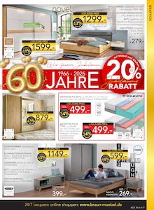 Bett im aktuellen BRAUN Möbel-Center Prospekt (Reutlingen) Bett im BRAUN Möbel-Center Prospekt "Festliche Weihnachts-Momente" mit 20 Seiten (Reutlingen)