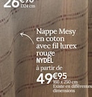 Nappe Mesy en coton avec fil lurex rouge - NYDEL dans le catalogue Ambiance & Styles