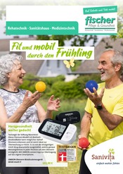 Aktueller Pflege u. Gesundheit Fischer GmbH & Co. KG Prospekt mit Blutdruckmessgerät, "Fit und mobil durch den Frühling", Seite 1