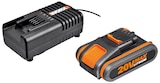 Batterie 2ah + chargeur powershare 20v wa3601 - EXCLUSIVITÉ ESSENTIAL BY WORX à 49,90 € dans le catalogue Weldom