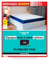 Promos Matelas dans le catalogue "ARRIVAGES MASSIFS" de Carrefour Matelas en promo dans le catalogue Carrefour à la page 18