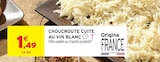 Choucroute cuite au vin blanc - Intermarché Super à Colmar Choucroute cuite au vin blanc en promo chez Intermarché Super Colmar à 1,49 €