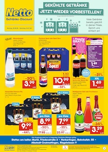 Bier im Netto Marken-Discount Prospekt "DER ORT, AN DEM DU IMMER AUSGEZEICHNETE PREISE FINDEST." mit 2 Seiten (Albstadt)