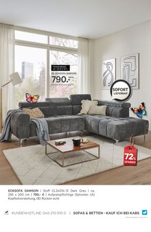 Couch im Kabs Prospekt "DOPPELT SPAREN!" mit 58 Seiten (Lübeck)