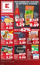 Kaufland Prospekt "Hier bin ich richtig", 62 Seiten, 13.08.2026 - 13.08.2026 Aktueller Kaufland Prospekt, "Hier bin ich richtig", mit Angeboten der Woche, gĂŒltig von 13.08.2026 bis 13.08.2026