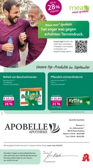 mea - meine apotheke Prospekt der Woche "Unsere September-Angebote" Seite 1, 01.09.2025 bis 30.09.2025 für Essen Aktueller mea - meine apotheke Prospekt "Unsere September-Angebote" Seite 1 von 4 Seiten für Essen