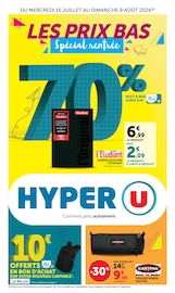 Promos Fournitures Scolaires dans le catalogue "LES PRIX BAS Spécial rentrée" de Hyper U Fournitures Scolaires en promo dans le catalogue Hyper U à la page 1
