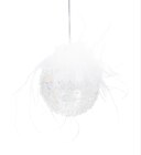 Boule plume pailletée en verre à 2,99 € dans le catalogue Maxi Bazar