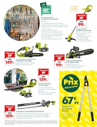 Prix et réduction Ryobi dans le prospectus Truffaut en cours Offre Ryobi dans le catalogue Truffaut du moment à la page 7
