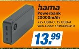 Powerbank 20000mAh Angebote von hama bei expert Moers für 13,99 €