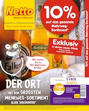 Aktueller Netto Marken-Discount Discounter Prospekt in Wilkau-Haßlau und Umgebung, "10% auf das gesamte Mehrwegsortiment." mit 4 Seiten, 13.05.2024 - 18.05.2024