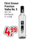 Vodka im Trinkgut Prospekt Premium Vodka No. 5 von Fürst Uranov im aktuellen Trinkgut Prospekt für 4,99 €