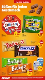 Snickers im Penny Prospekt in Düsseldorf Aktueller Penny Prospekt mit Snickers, "Wer günstig will, muss Penny.", Seite 18