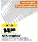 Hohlkammerplatte Angebote bei OBI Ansbach für 14,99 €