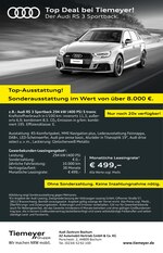 Audi Prospekt für Gelsenkirchen mit 1 Seiten Audi Prospekt für Gelsenkirchen: "Top Deal bei Tiemeyer!", 1 Seiten, 28.05.2020 - 24.06.2020