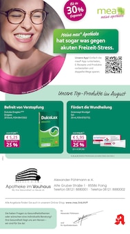 Aktueller mea - meine apotheke Prospekt "Unsere August-Angebote" Seite 1 von 4 Seiten