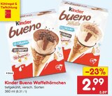 Bueno Waffelhörnchen im Angebot bei Netto Marken-Discount in Hof Bueno Waffelhörnchen Angebote von Kinder bei Netto Marken-Discount Hof für 2,99 €