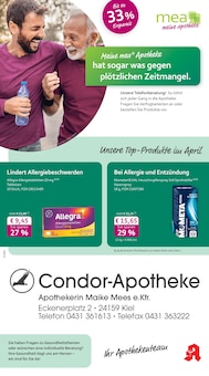 mea - meine apotheke Prospekt der Woche "Unsere April-Angebote" Seite 1, 01.04.2026 bis 30.04.2026 für Kiel Aktueller mea - meine apotheke Prospekt "Unsere April-Angebote" Seite 1 von 4 Seiten für Kiel