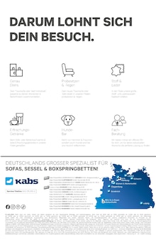 Reis im Kabs Prospekt "SOFA TRENDS SPECIAL" mit 38 Seiten (Leipzig)