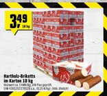 Hartholz-Briketts im Karton 10 kg Angebote bei Schnäppchenmarkt Fürth für 3,49 €