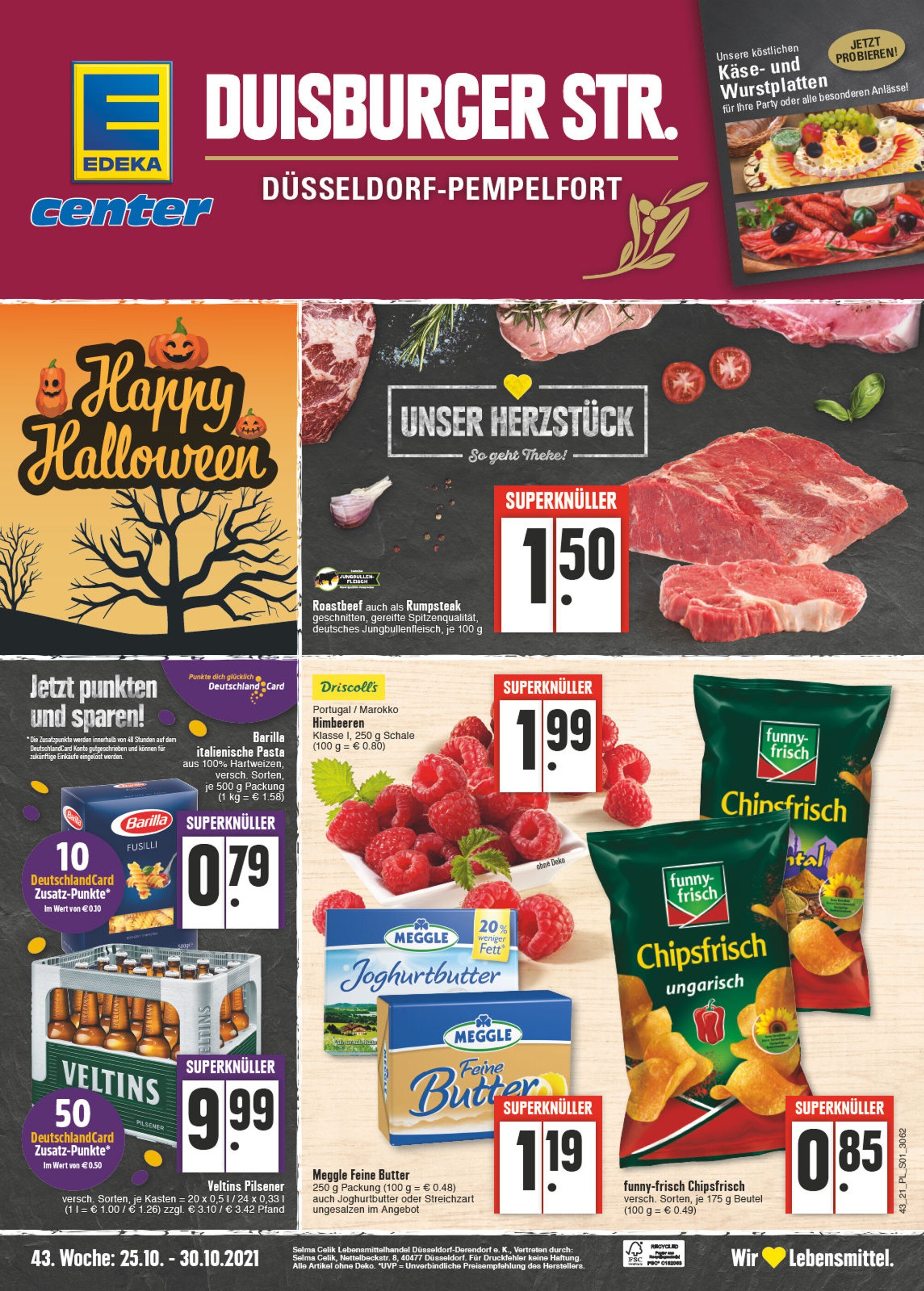 EDEKA Prospekt für Düsseldorf mit 16 Seiten EDEKA Prospekt für Düsseldorf: "Aktuelle Angebote", 16 Seiten, 25.10.2021 - 30.10.2021